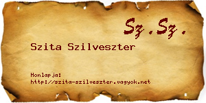 Szita Szilveszter névjegykártya